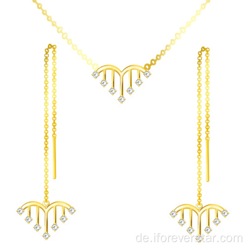 14K Gold Schmuck Hochzeit Diamant Schmucksets